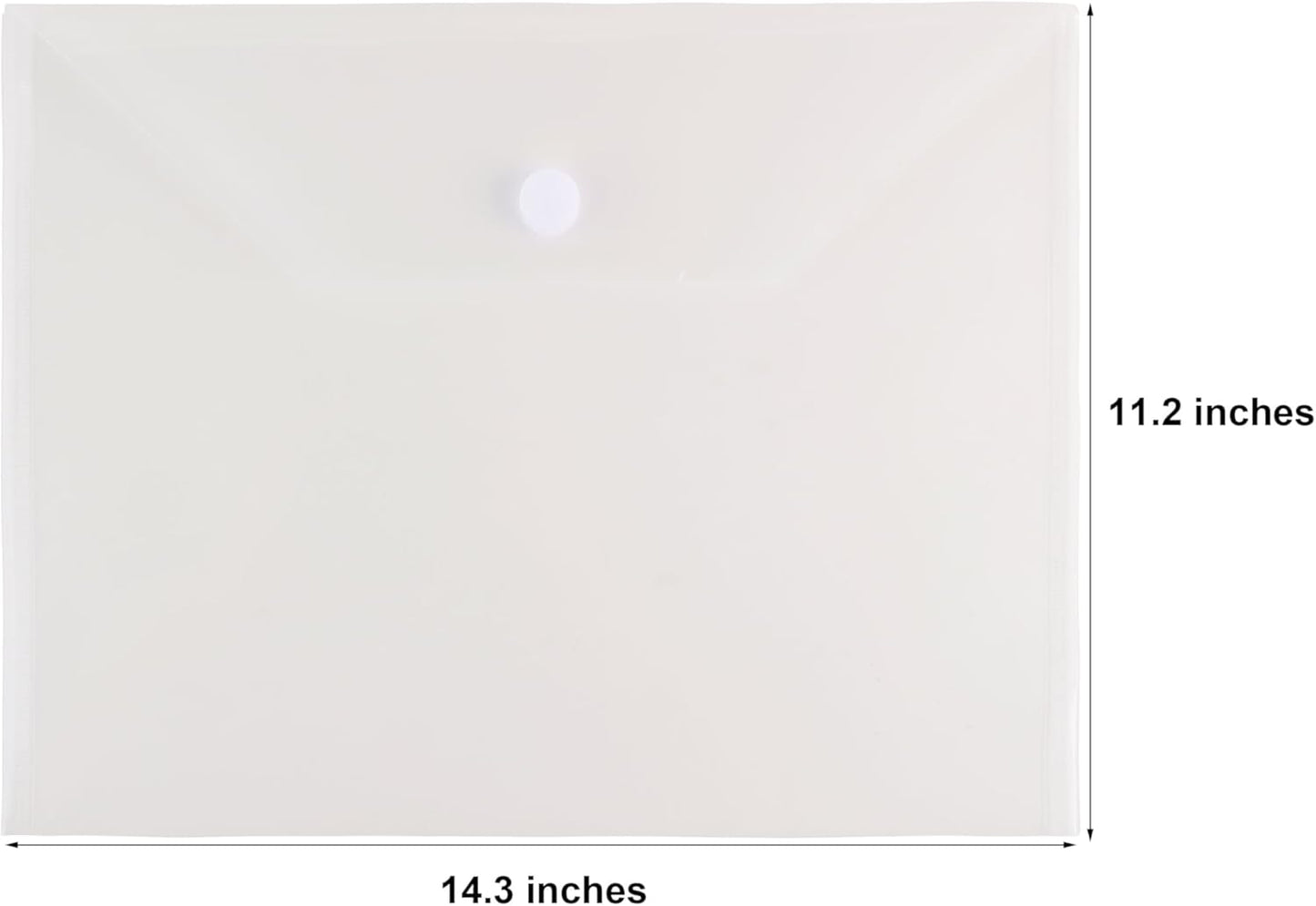 11 x 14 Large Clear Plastic Envelopes Document File Storage Holder 20 Pack Hook Loop Closure