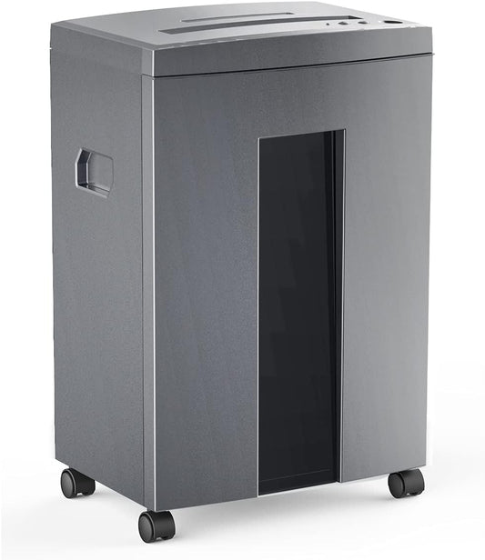 WOLVERINE 18-Sheet Shredders for Home Office Heavy Duty P-4 Security Level Crosscut Paper Shredder Paper/CD/Card Ultra Quiet Paper Shredder for Home with 6 Gallons Pullout Waste Bin SD9113(Grey ETL)