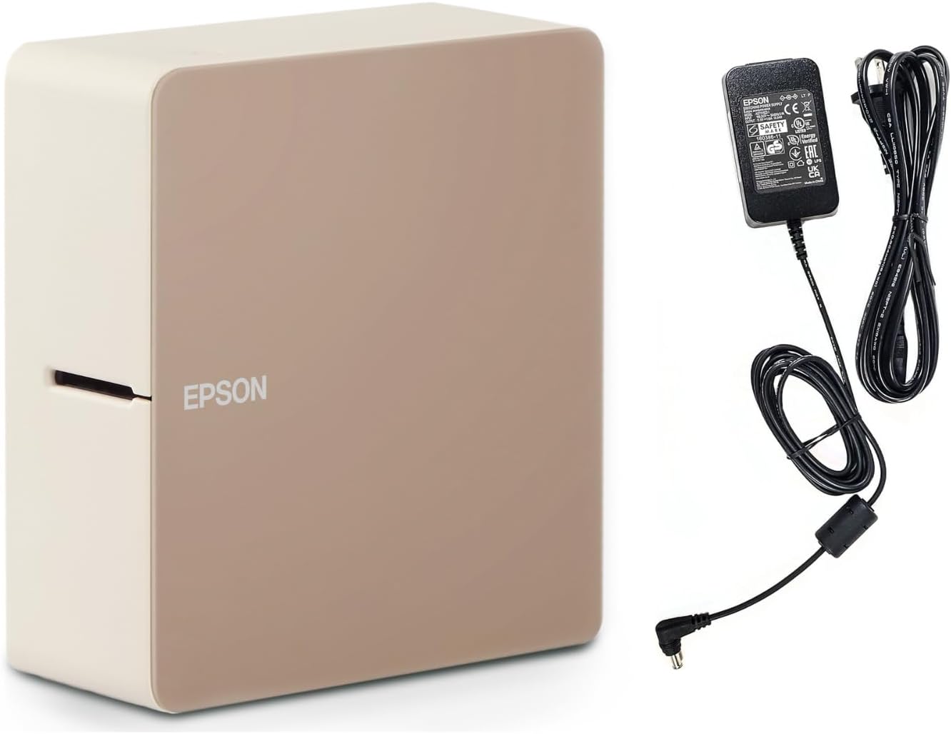 LABELWORKS Epson LW-C610PX Premium Portable Wireless Label Maker with AC Adapter - Ideal for Home, Crafts, and Organization