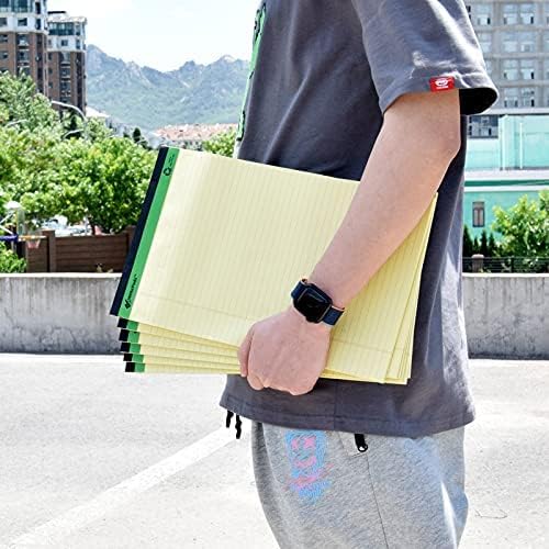 KAISA White Legal Pads Writing Pads Recycled Paper, 8.5"x14" Wide Ruled Lined Paper Perforated 50 sheets Hard Back Notepads Large Legal Pad Writing Tablet For Office Supplies (White 12pads)