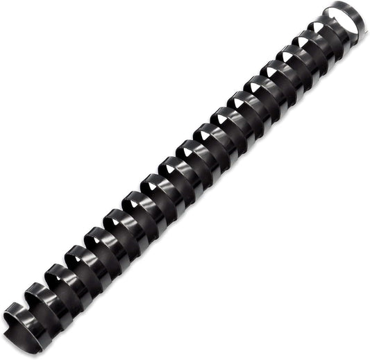 Binditek 30 Pack Plastic Binding Comb Spines, 3/4 Inch Diameter, 150 Sheet Capacity, 19 Ring, for Letter Size, Black, for Students and Coworkers