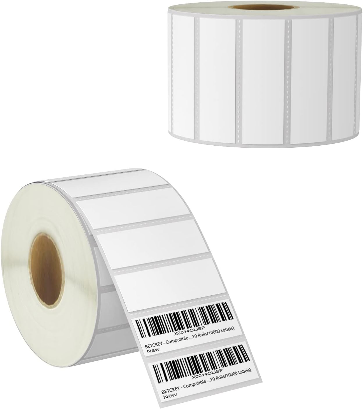 BETCKEY - 3" x 1" (76 mm x 25 mm) UPC Barcode & Address Labels Compatible with Zebra & Rollo Label Printer,Premium Adhesive & Perforated [2 Rolls, 2750 Labels]
