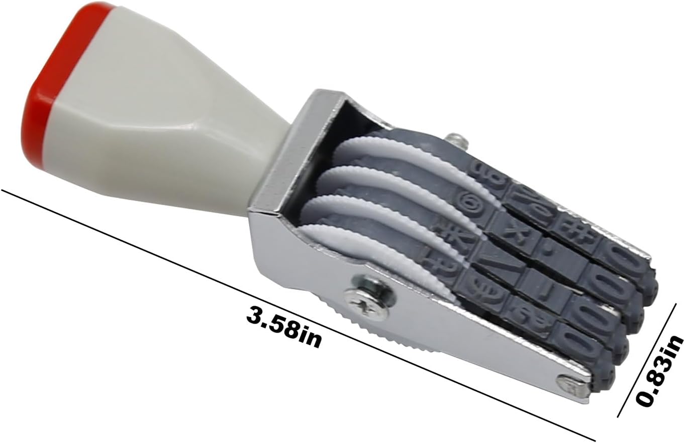 4 Digit Number Stamp,Adjustable Digit Rubber Changeable Number Stamp Numerical Stamp Multi- Functional Creative Price Tag Rotating Number Symbol Business