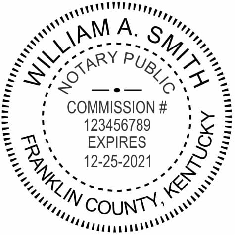Kentucky Round Notary Embosser | Official State Embosser | Official Seals | Meets State Specifications (Kentucky, Round Embosser)