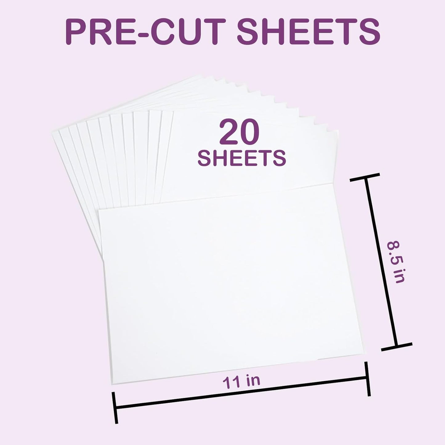 Heat Transfer Paper for Inkjet & Laserjet Printer (20 Sheets 8.5"x11", 10 Light+10 Dark), Wash Durable, Long Lasting Printable HTV Infusible Ink Transfer Sheets, Vinyl Iron on Fabric Printer Paper