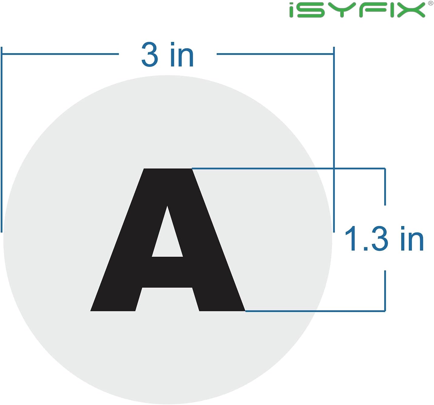 iSYFIX White Vinyl Letters Stickers - 3 inch Self-Adhesive, A to Z, 4 of Each Letter - Premium Decal for Indoor & Outdoor, for Inventory, Storage, Organizing, Alphabet for Boxes, Toolbox, Lockers