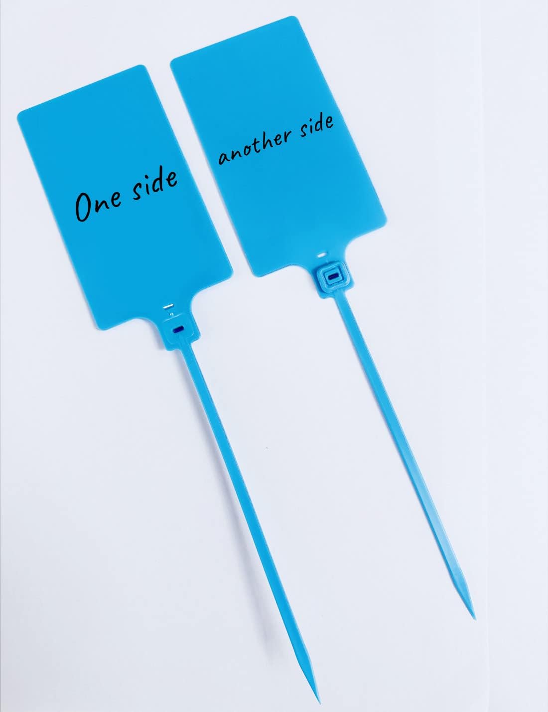 Blank Labeling Tags Waterproof Plastic Tags for Labeling Writeable Zip Tie Tag Seals 2.28"×3.94" 200pcs，Blue