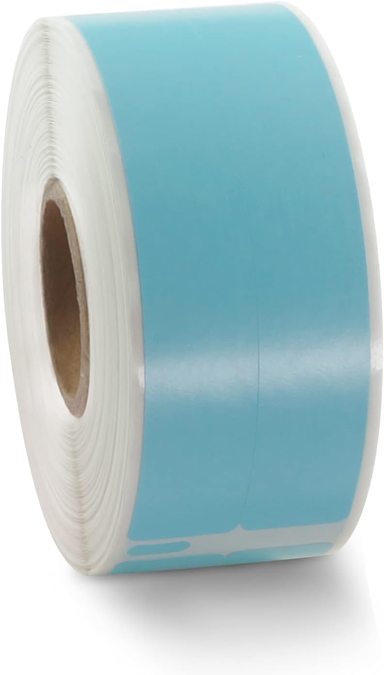 BETCKEY Colored Labels Compatible with Dymo 30277 (9/16" x 3-7/16") file folder(2-up) Labels, Compatible for Dymo LabelWriter Thermal 450, 4XL & Zebra Desktop Printers [1 Roll, 260 labels, Light Blue]
