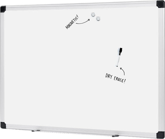 Amazon Basics Magnetic Whiteboard/Dry Erase Board, 36 x 48-inch, Aluminum Frame, Silver/White