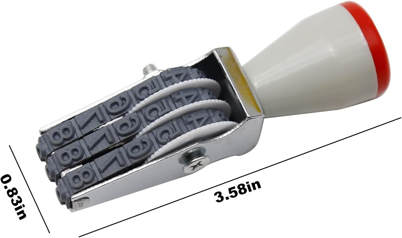 3 Digit Number Stamp,Adjustable Digit Rubber Changeable Number Stamp Numerical Multi- Functional Creative Price Tag Rotating Symbol Business