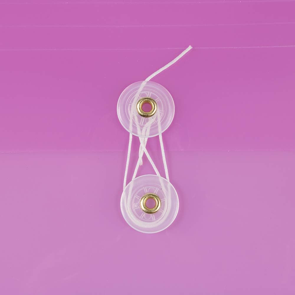 JAM PAPER Plastic Envelopes with Button & String Tie Closure - Letter Booklet - 9 3/4 x 13 - Lavender Purple - 12/Pack