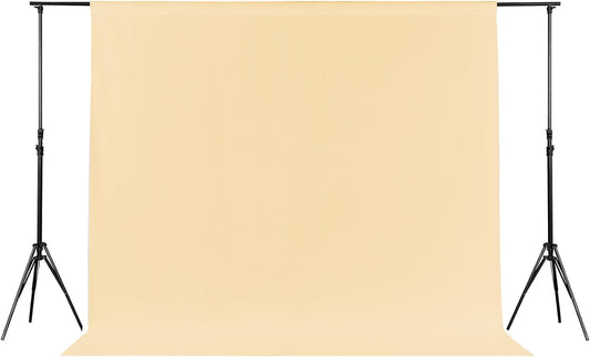 Joccun 6X9FT Champagne Backdrop Background for Photography,Polyester Backdrop Curtain Background Screen for Photography,Photoshoot,Video Recording,Studio(6X9ft,Champagne)