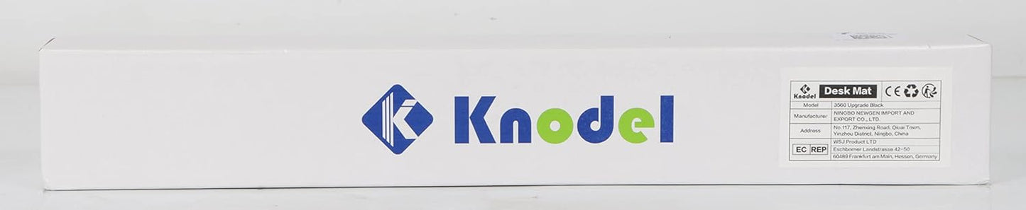 K KNODEL Desk Mat, Blotter, Dual-Sided Office Desk Pad, Waterproof Desk Mat for Desktop, Desk Blotters, PVC Leather Pad Protector (Black, 23.6" x 13.8")