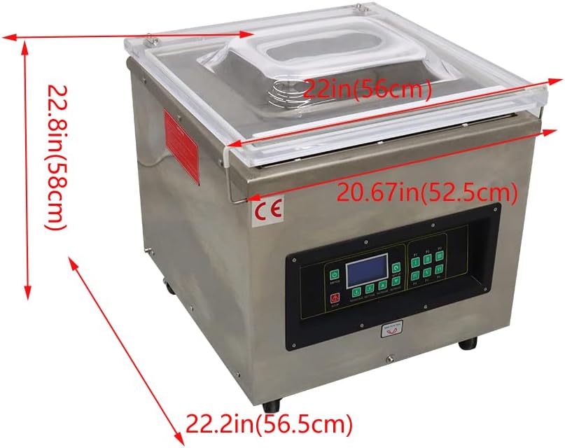 INTSUPERMAI DZ-450 Desktop Single Chamber Vacuum Packaging Machine Deepen Vacuum Champer Desktop Vacuum Sealing Machine Packaging Sealer 110V