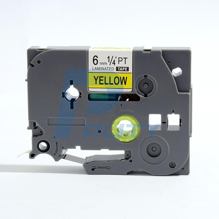 1PK Black on Yellow Extra Strength Laminated Label Tape Compatible for Brother P-Touch TZe-S611 TZ S611 Tze S611(6mm x 8m)