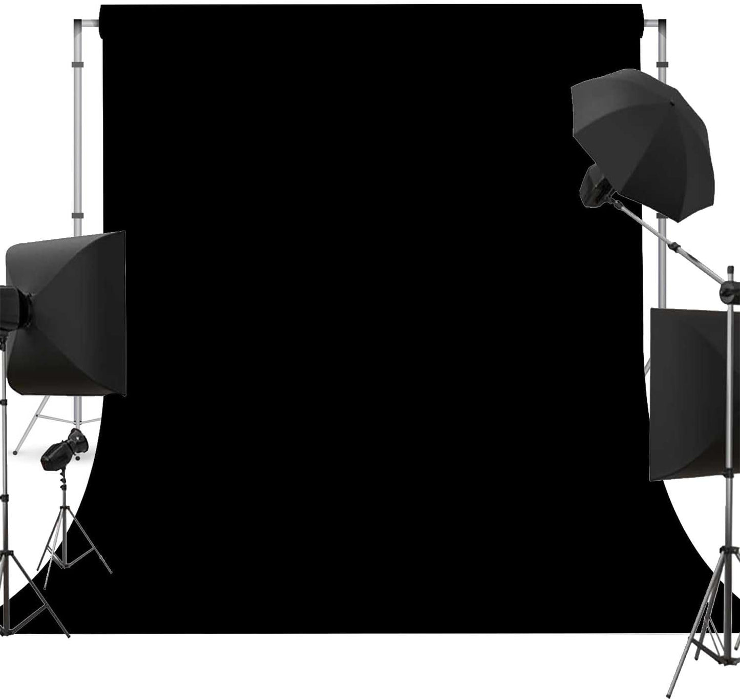 Black Photo Backdrop for Photoshoot Black Background for Photography Photo Backdrop Curtain for Party 5 x 7 FT