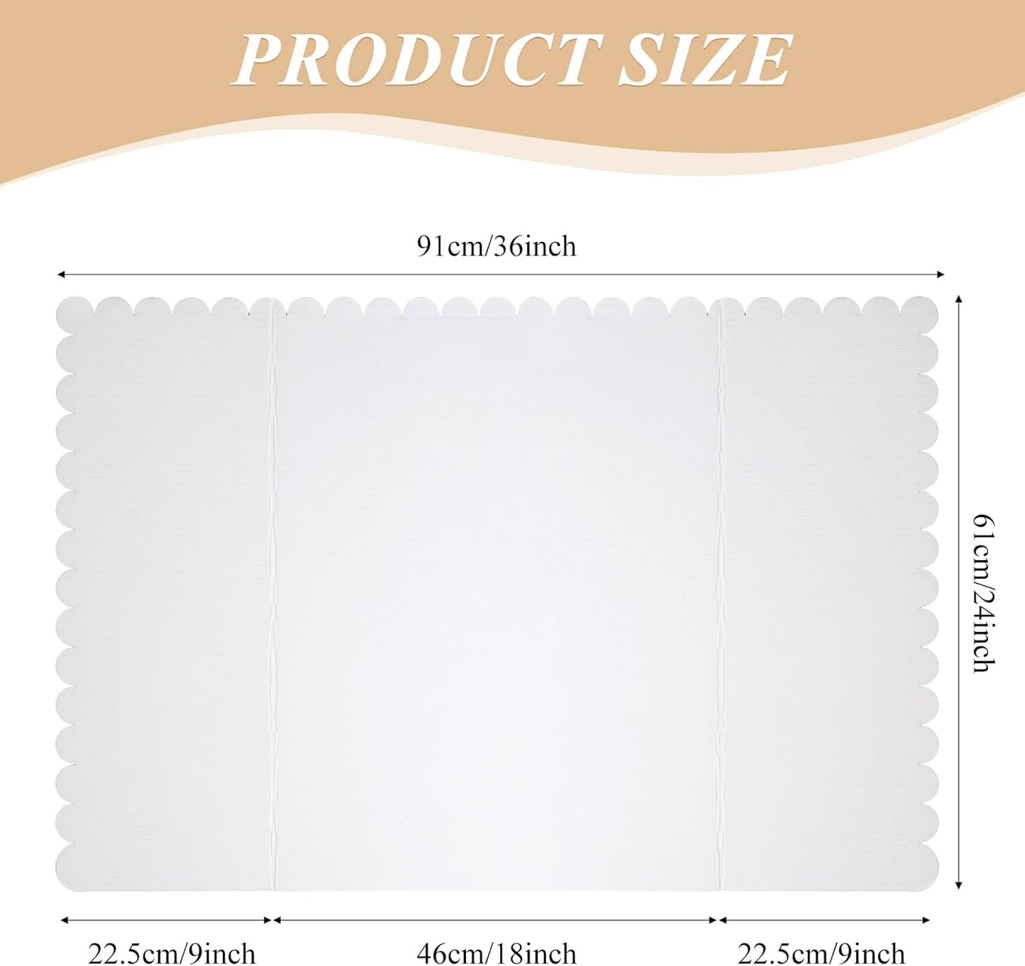 12 Pcs 24 x 36 Inch Trifold Poster Display Boards White for Science Fair Presentation Projects Photo Exhibition Display Tri fold Board Foldable Paperboard for School Supplies Bulk Business