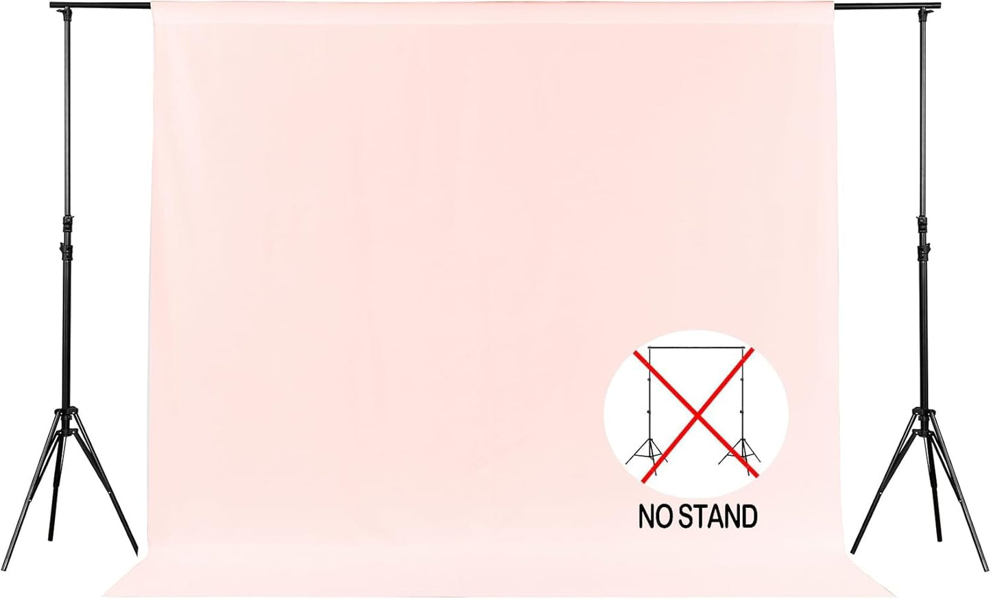 Joccun 6X9FT Blush Pink Backdrop Background for Photography,Polyester Backdrop Curtain Background Screen for Photography,Photoshoot,Video Recording,Studio(6X9ft,Blush Pink)