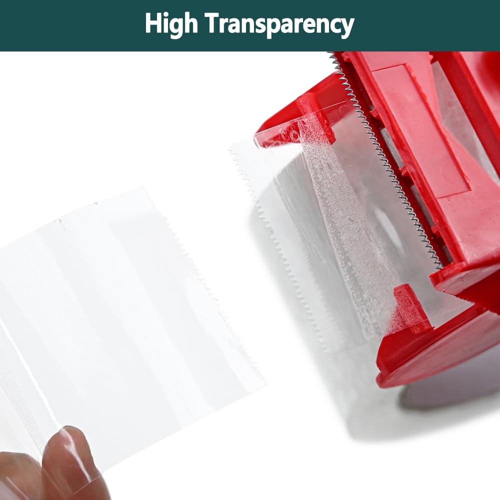 AUSTARK Clear Packing Tape, 2.7 mil, 1.88 inch x 60 Yards Per Roll, 6 Rolls Shipping Tape with Dispenser for Packaging Sealing Moving