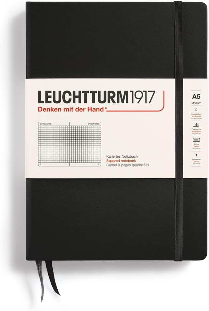 LEUCHTTURM1917 - Notebook Hardcover Medium A5-251 Numbered Pages for W ...