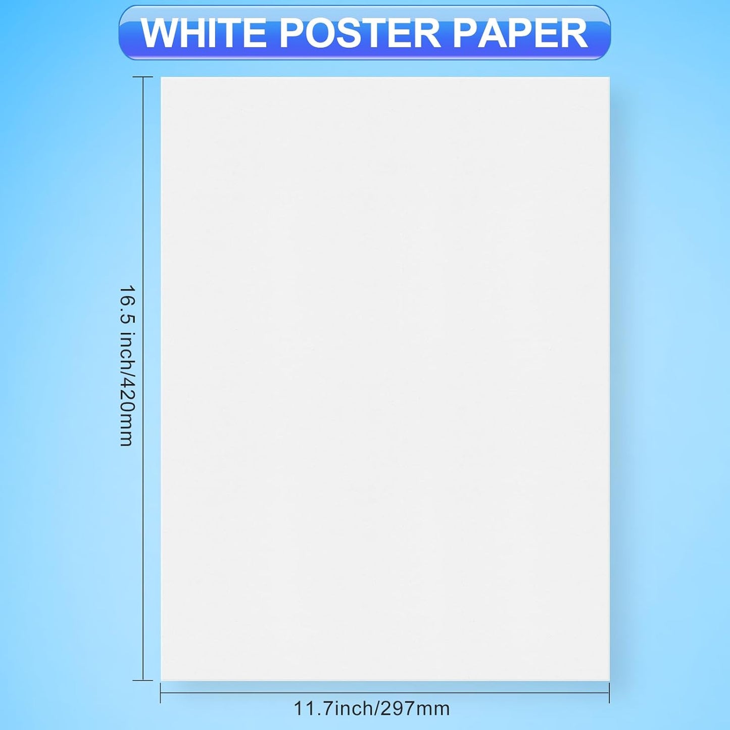 30Pcs Poster Board VinTS 11.7x16.5 Inches White Poster Paper, 230G Thickness Poster Board Bulk, Blank Graphic Display Board for School Arts, Classroom Crafts, exhibits and Notices (Pack of 30)