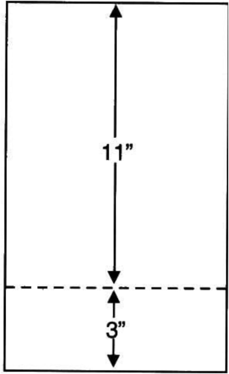 KDM 5864, Perforated Paper 8 1/2 X 14 Horizontal Perf 3'' From Bottom 24#, 2500 per Carton