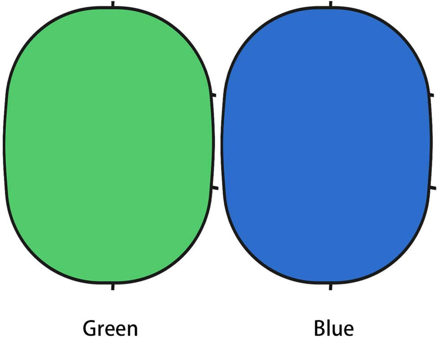 5x7ft/1.5x2m Chromakey Backdrop with 7.8ft/2.4m Stand, 2-in-1 Green Screen and Blue Screen Reversible Collapsible Background Panel for Photography Studio, Live Streaming, Video Shooting, Games