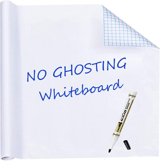 HAMIGAR Whiteboard Sticker for Wall 18" x 197" Dry Erase Board Wallpaper Peel and Stick, White Board Stick on Wall, Contact Paper Adhesive Poster Board Whiteboard with 1 Marker