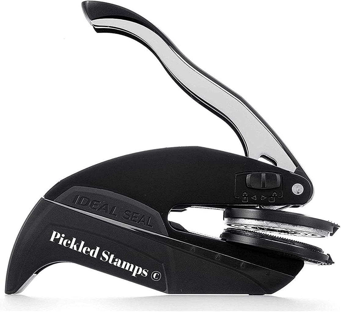 10+ Designs Custom Book Embosser with Your Name from The Library of, Book Belongs to, Floral Ex Libris, Great Book Lover Gift 1 x 5/8" (Initials)