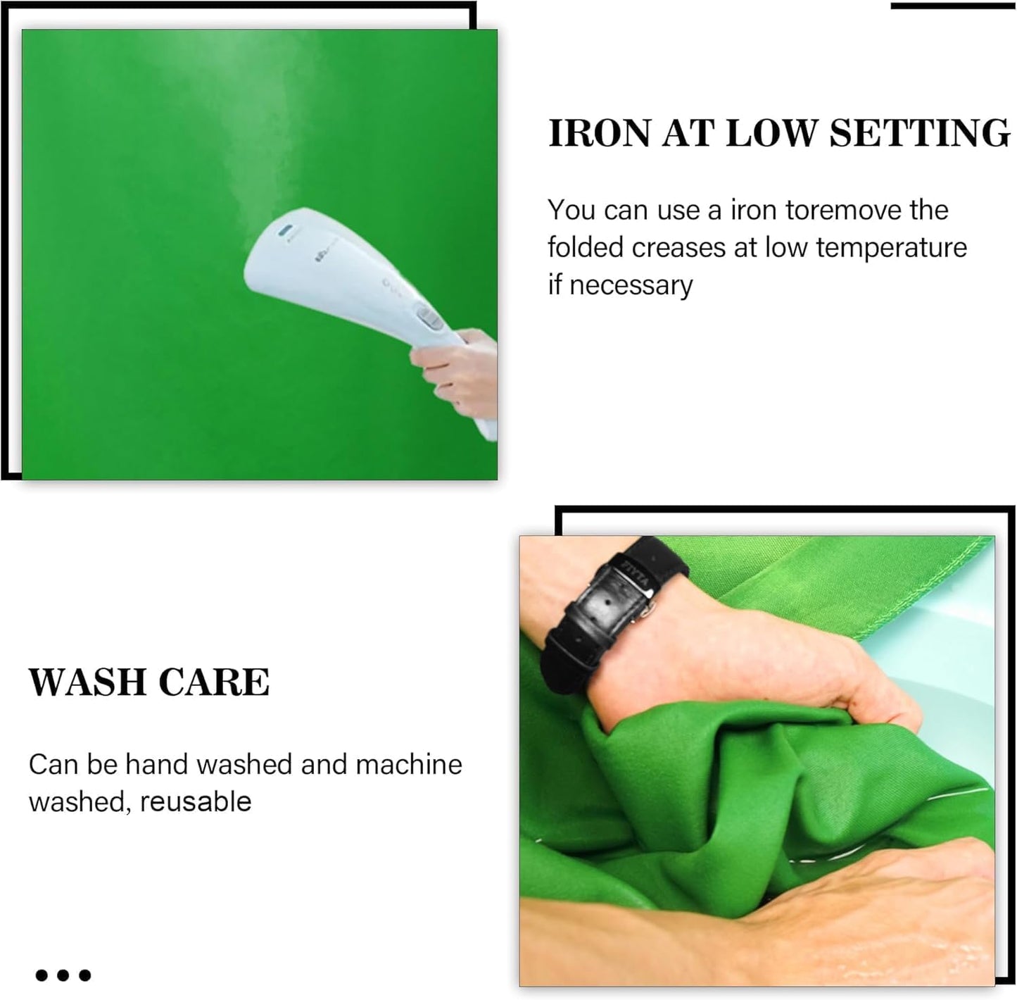 6 x 8 FT Green Screen Backdrop - Polyester Fabric for Video Streaming, Portrait Photoshoot, Wall Mounted, Parties and Small Events