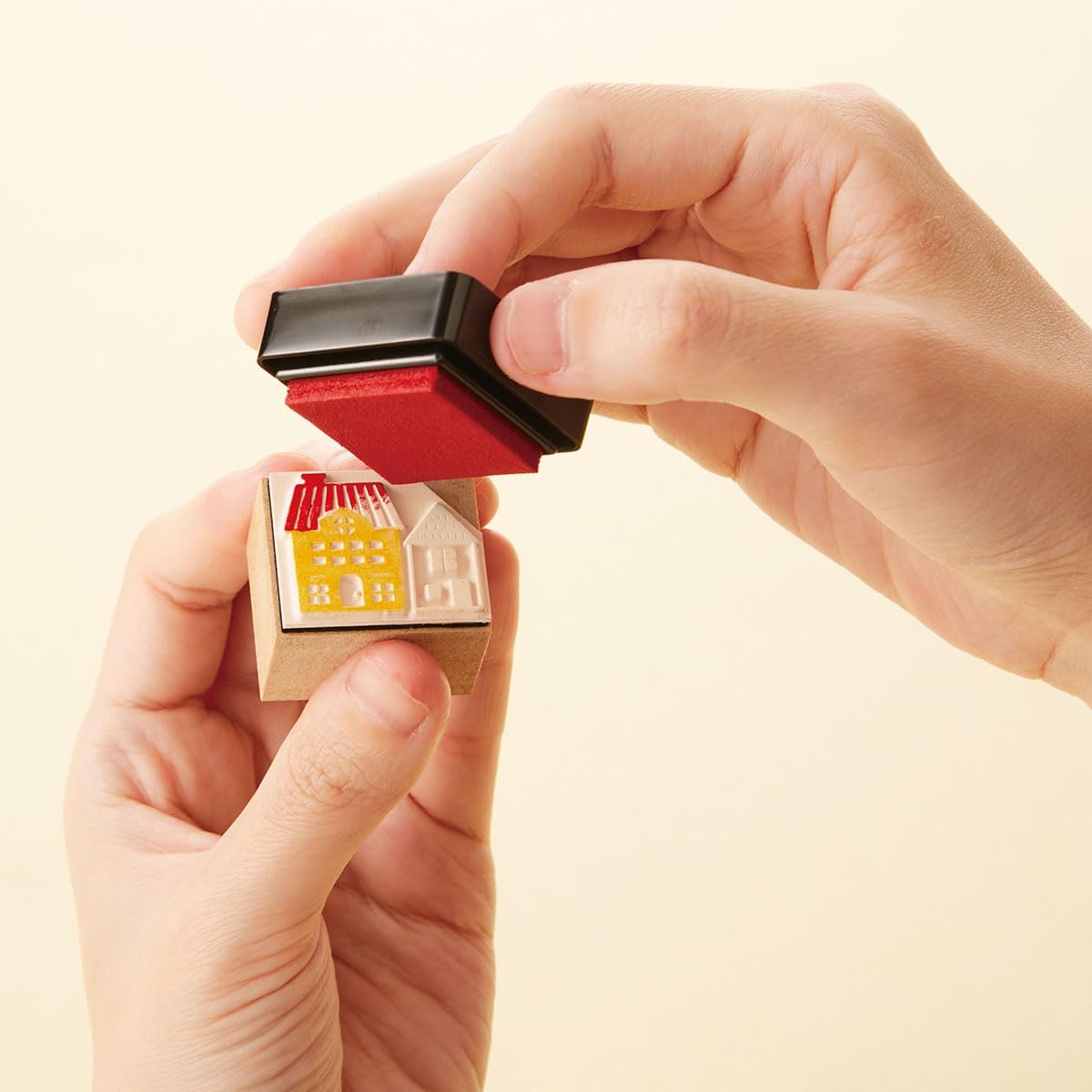 IROMOYO WARABE Stamp PAD, Small Traditional Japanese Ink Colour, Oil-Based Ink pad (Pale Blue)