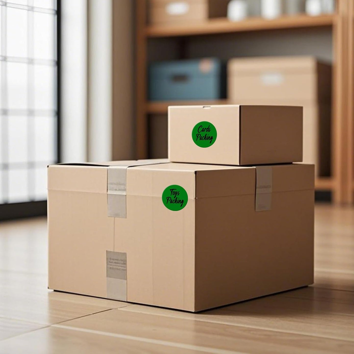 500 PCS Color Coding Round Stickers 2 Inch Vinyl Green Dot Sticker Removable Writable Circle Labels for Office Inventory Garage Yard Sale Tag