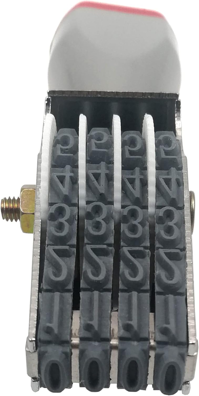 4 Digit Rotating Number Stamps,Adjustable Rubber Changeable Number Stamps Numerical Stamp Multi- Functional Creative Price Tag Stamp Symbol Business Stamp(2pcs)