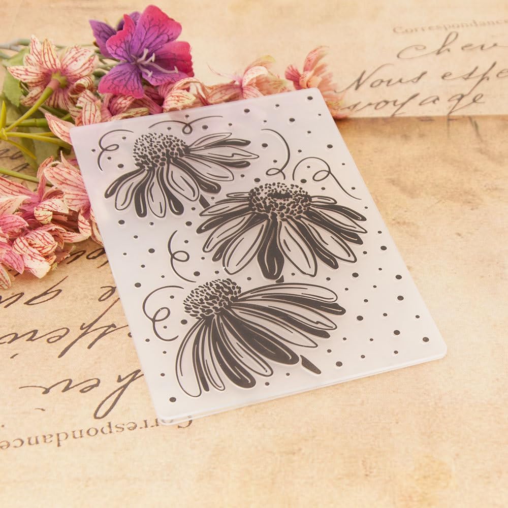 6Pcs Plastic Embossing Folders for Card Making Embossing Machine Template Mold Paper Card Embossing Stencil Flower Leaf Embossing Folder for Scrapbook Photo Album DIY Craft Decoration,4.1 x 5.8inch