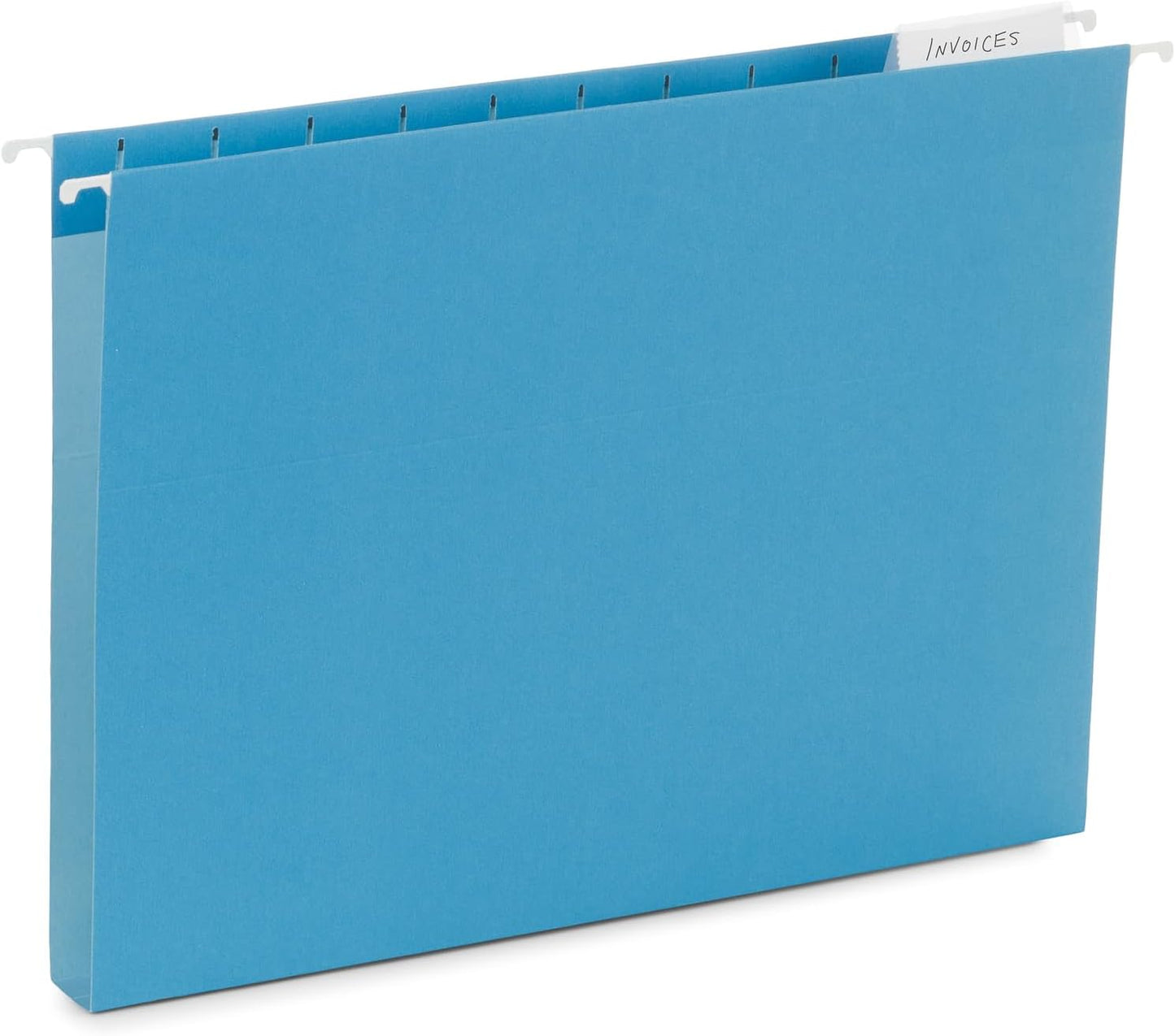 25 Blue Summit Supplies Hanging File Folders 1 inch Expansion, Assorted Colors Hanging File Folders Extra Capacity 1 inch, 11PT Paper, 1 inch Expandable File Folders, 25 Pack