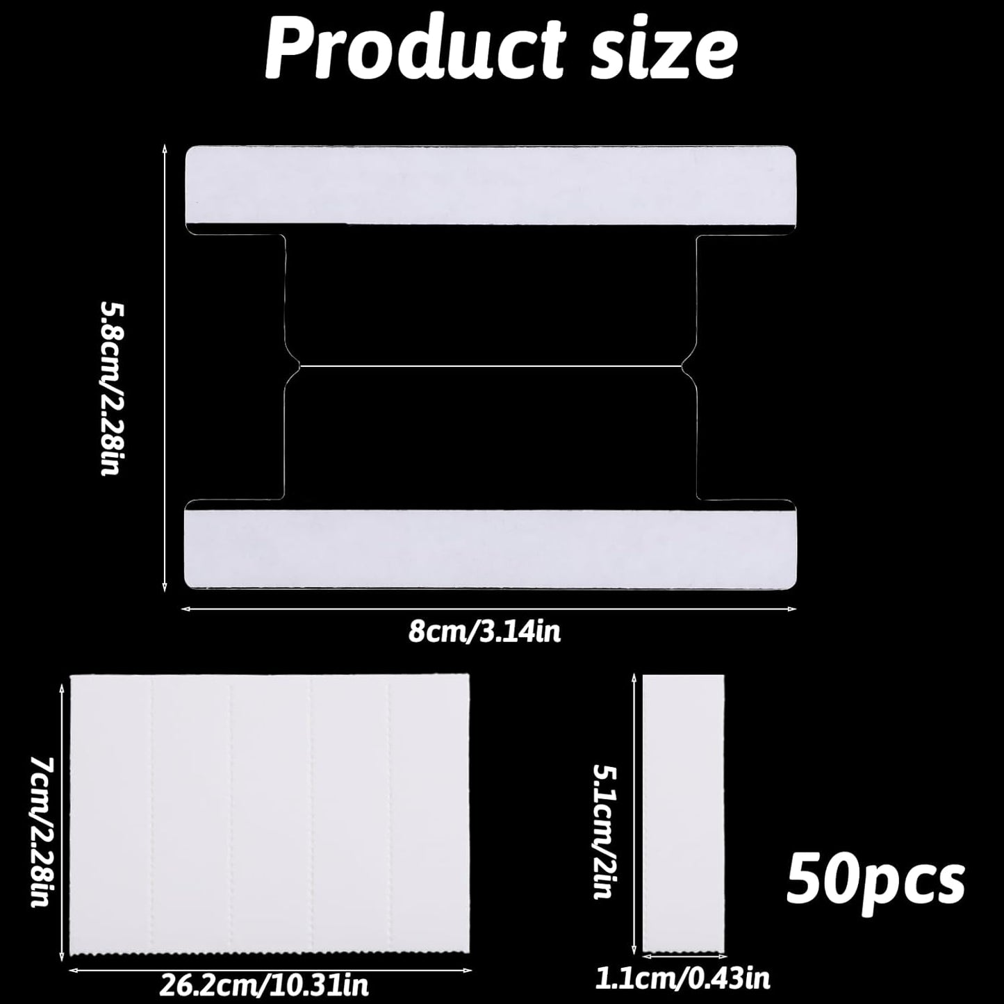 2 Inch Insertable Self Adhesive Tabs with Printable Inserts Self Adhesive Index Tabs Clear Plastic Sticky Divider Tab Divider Tab Stick on Paper Stickys Tabes with File Folder Labels for Binder, 50PCS