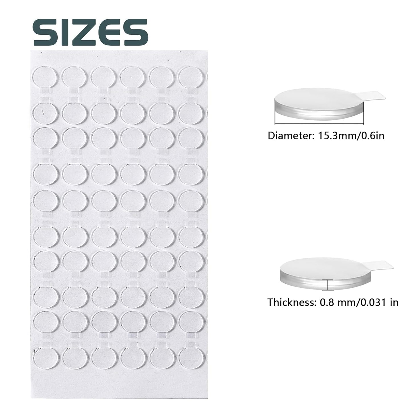 Adhesive Stick dots Two-Sided Sided Mounting Putty Stick Tack for Wall Hanging Crafts Balloons Festival Party Decorations,Clean Removable(0.6"*0.6"-560)