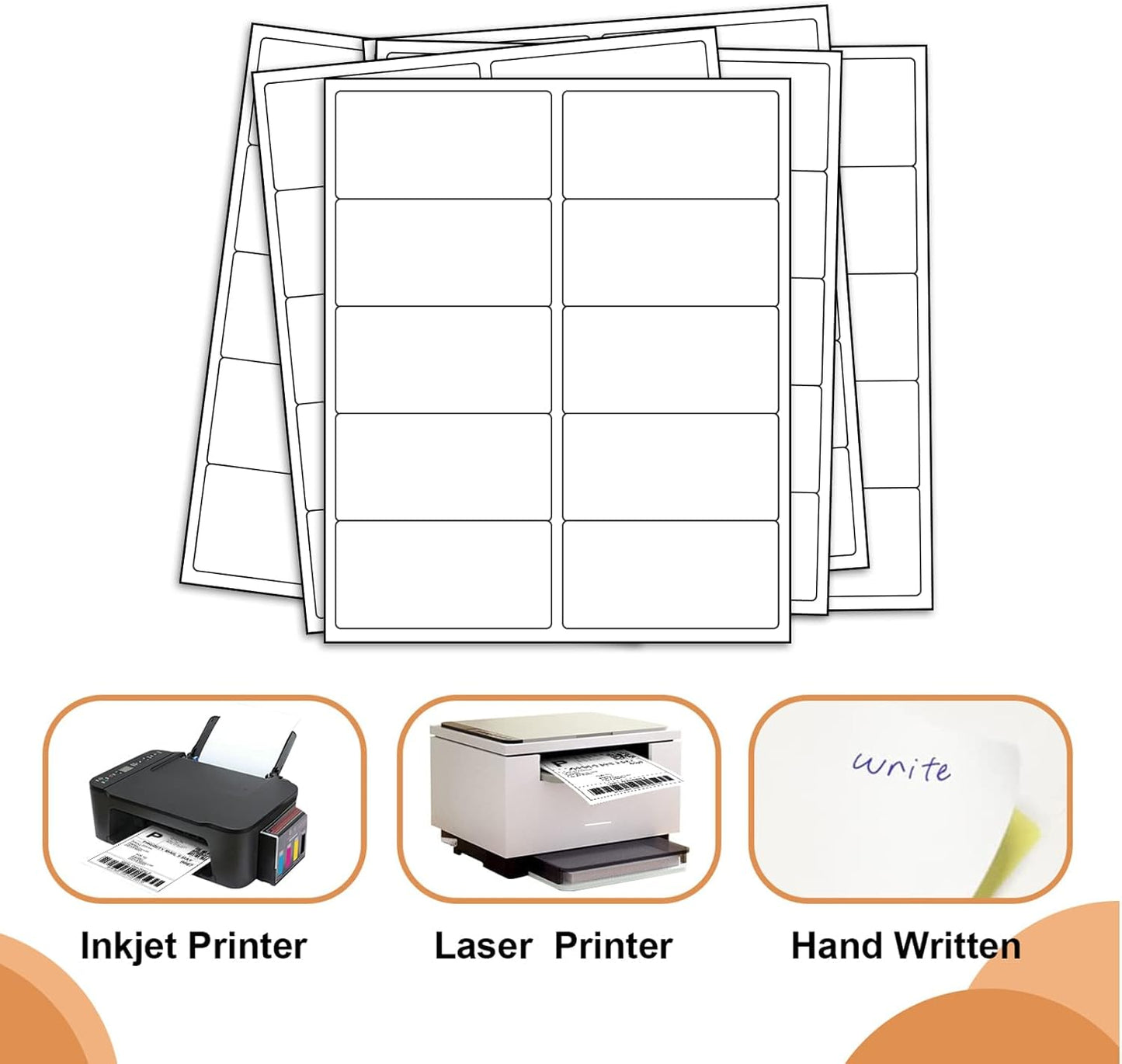10up Shipping Address Labels, 2 X 4 Labels, Compatible Laser/Inkjet Printer, 5163/18163 Templates Available (2000 Sheets -20000 Labels)