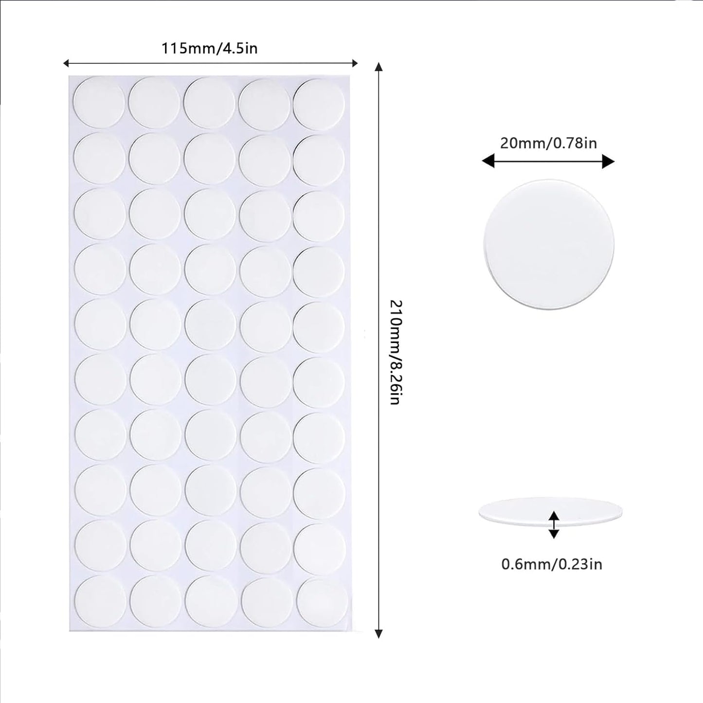 Adhesive Stick dots Two-Sided Sided Mounting Putty Stick Tack for Wall Hanging Crafts Balloons Festival Party Decorations,Clean Removable(0.78"*0.78"-700)
