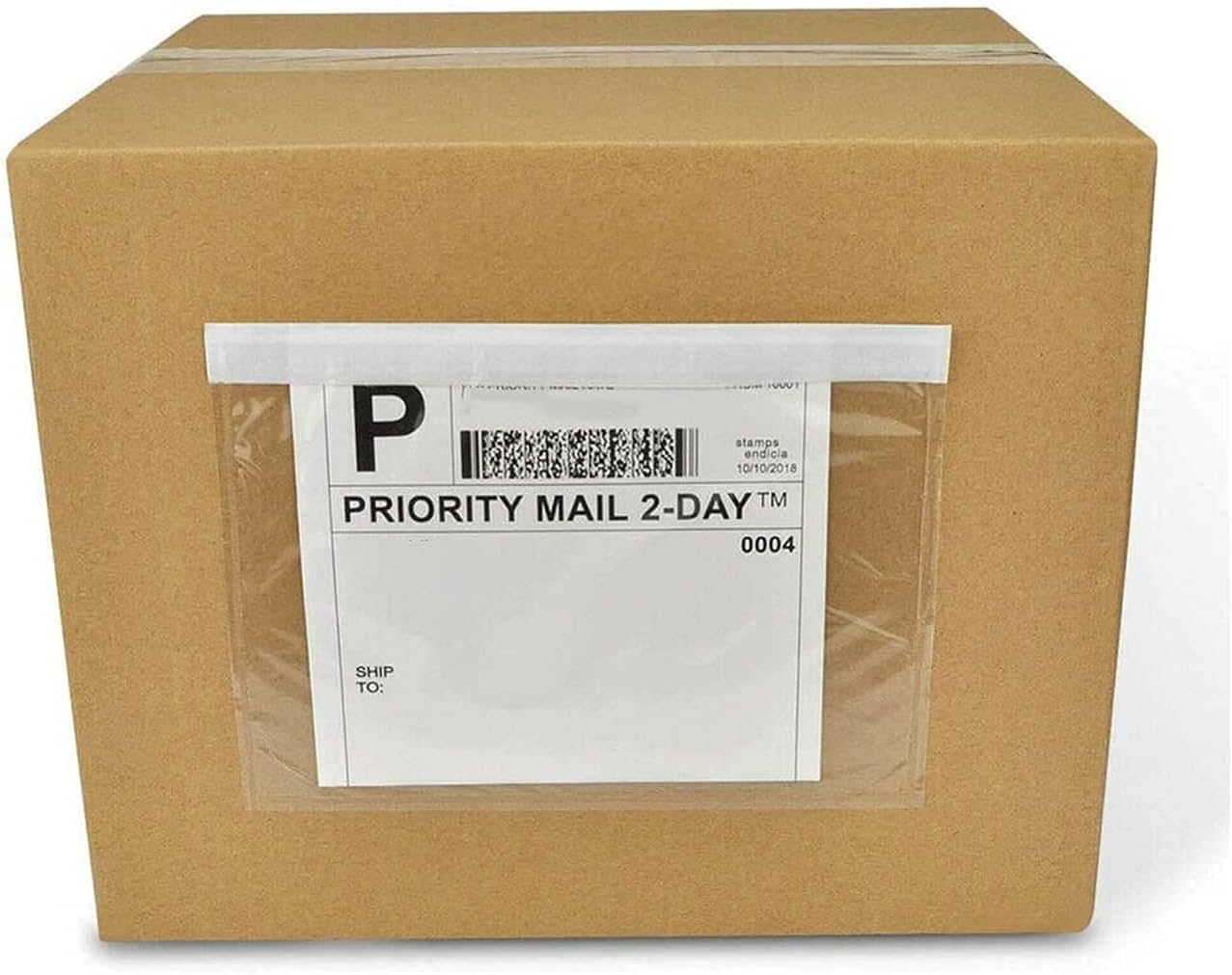 7.5'' x 5.5'' Packing List Pouches, Shipping Label Envelopes Clear Adhesive Top Loading Packing List - 200 Packs