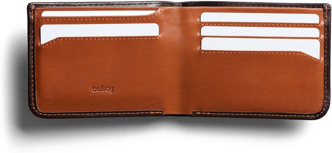 Bellroy Hide & Seek Wallet (Slim Leather Bifold Design, RFID Protected, Holds 5-12 Cards, Coin Pouch, Flat Note Section, Hidden Pocket)