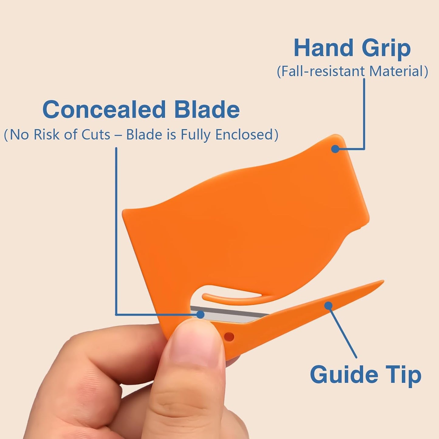 Letter Opener Envelope Slitter 4 Pack, Mail Opener with Concealed Blade, Portable Envelope Opener for Home, Office, and Travel, Durable Letter Openers - Set of 4 Colors