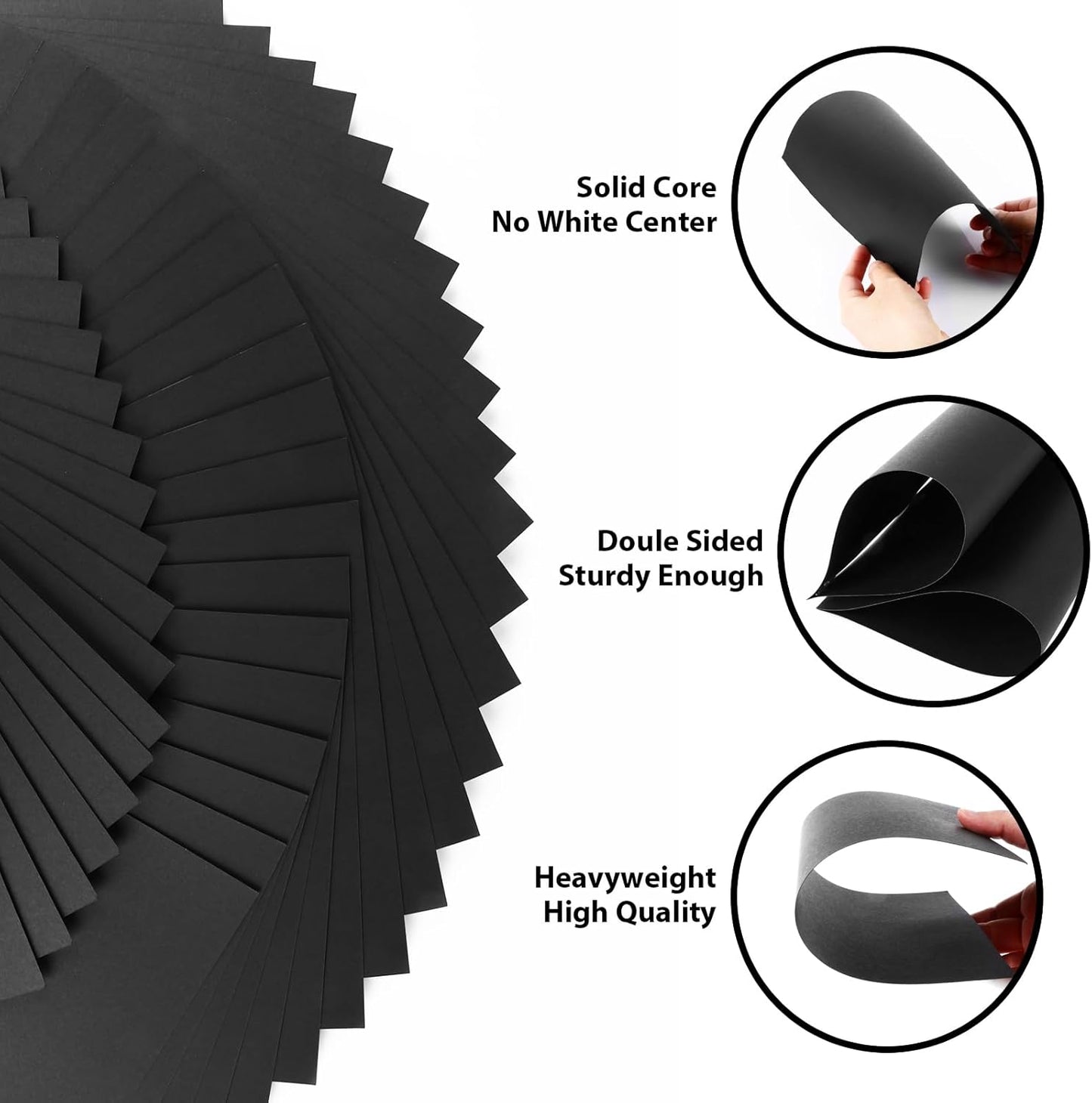 200 Sheets Black Cardstock 11” x 17”, 92lb/250gsm Card Stock, Thick Card Stock Paper, Heavy Cardstock Paper for Printer, Resume, Scrapbooks, Art, Crafts, Business Cards