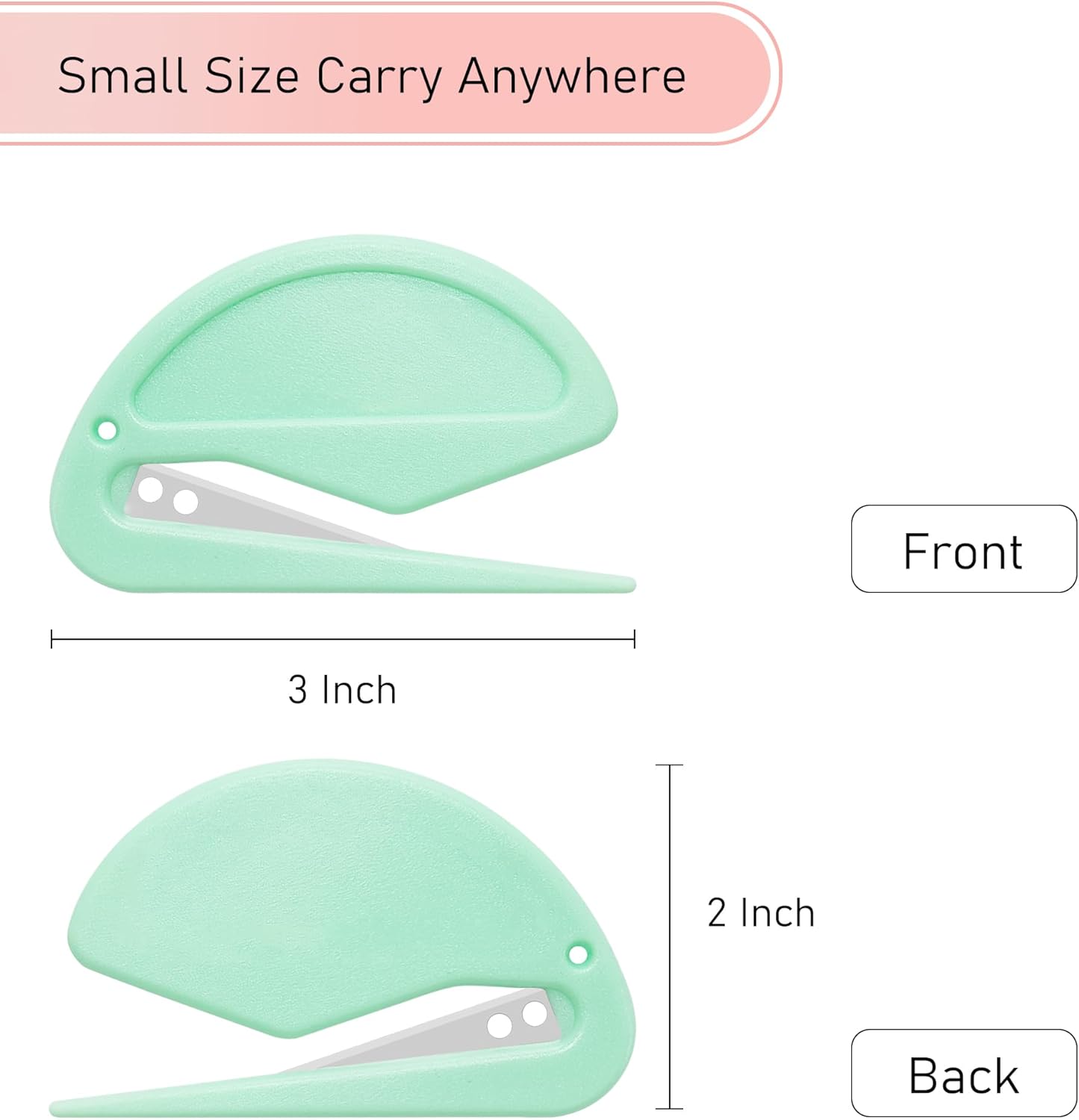 6 Pack Macarons Envelope Opener - Letter Opener Envelope Slitter with Safety Concealed Sharp Blade for Women,Men,Office Worker,Graduate Students.Mail Opener for Home,Office,Postal