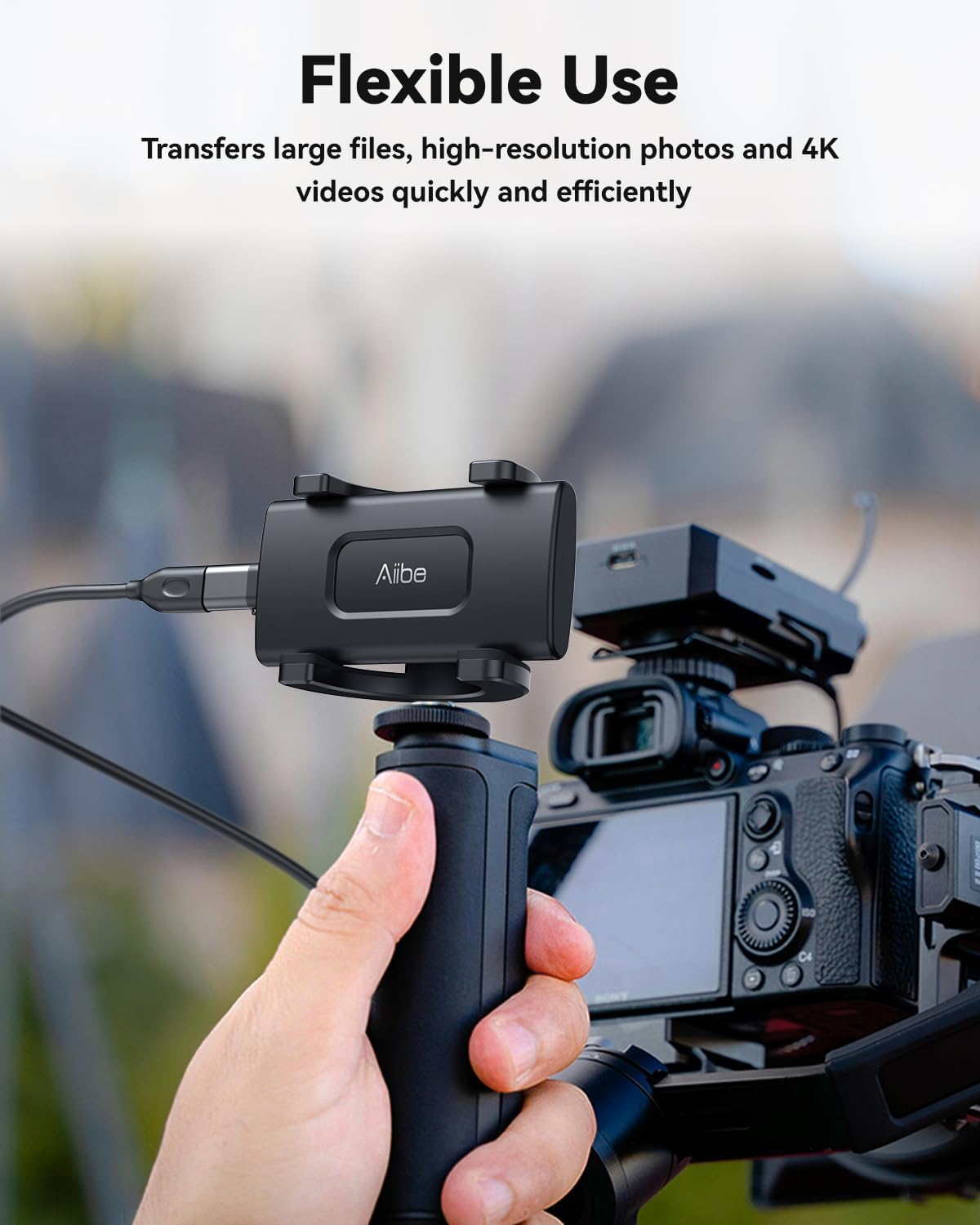 Aiibe 2TB External SSD USB C Portable SSD USB 3.2 Gen 2, Up to 1050MB/s, External Hard Drive 2TB External Solid State Drive for iPhone 16/15, Laptop, Mac and PS5 (Black)