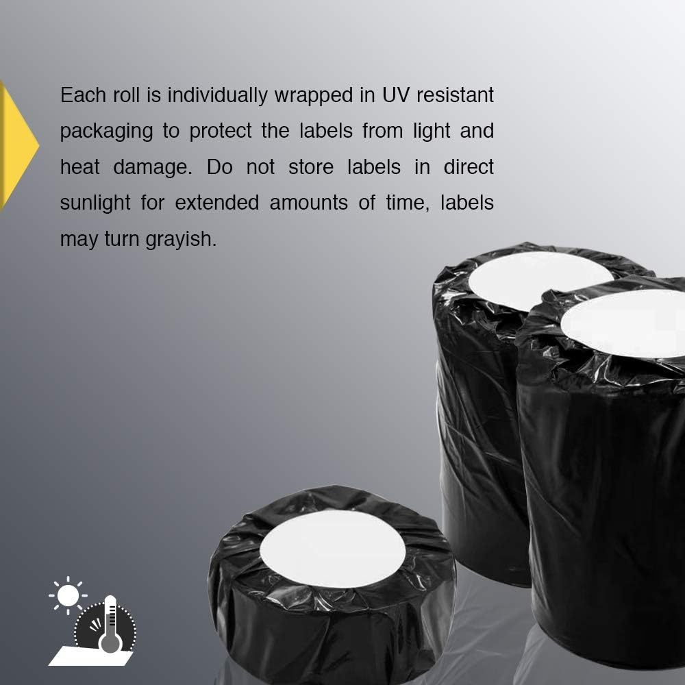 BETCKEY - 2" x 1.5" UPC Barcode & Address Labels Compatible with Zebra & Rollo Label Printer,Premium Adhesive & Perforated[Yellow, 6 Rolls, 6000 Labels]