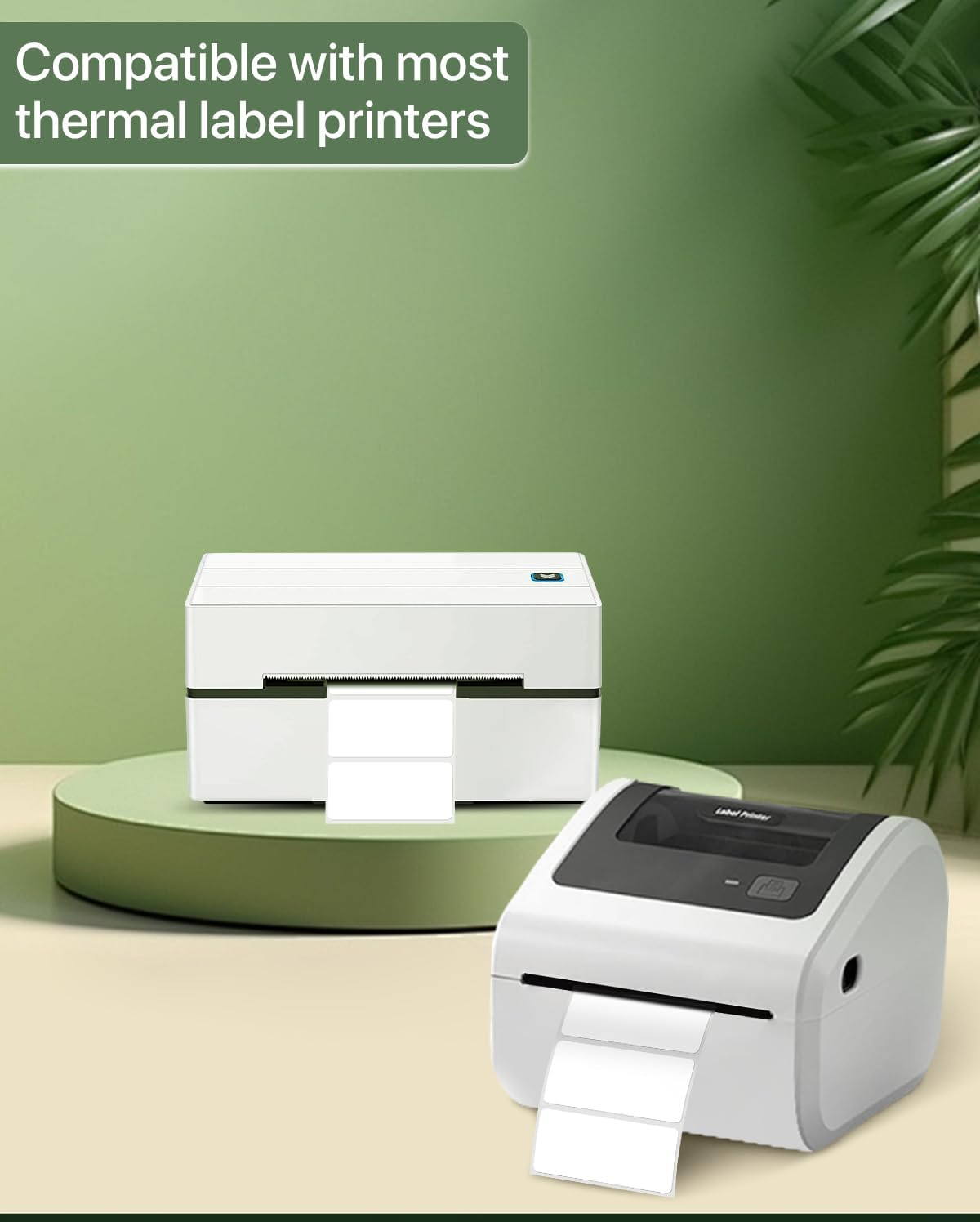 2×1 Inch Thermal Labels Sticker Self-Adhesive Label Paper White Direct Thermal Printer Stickers with Perforation Line 1000 Sheets/Roll