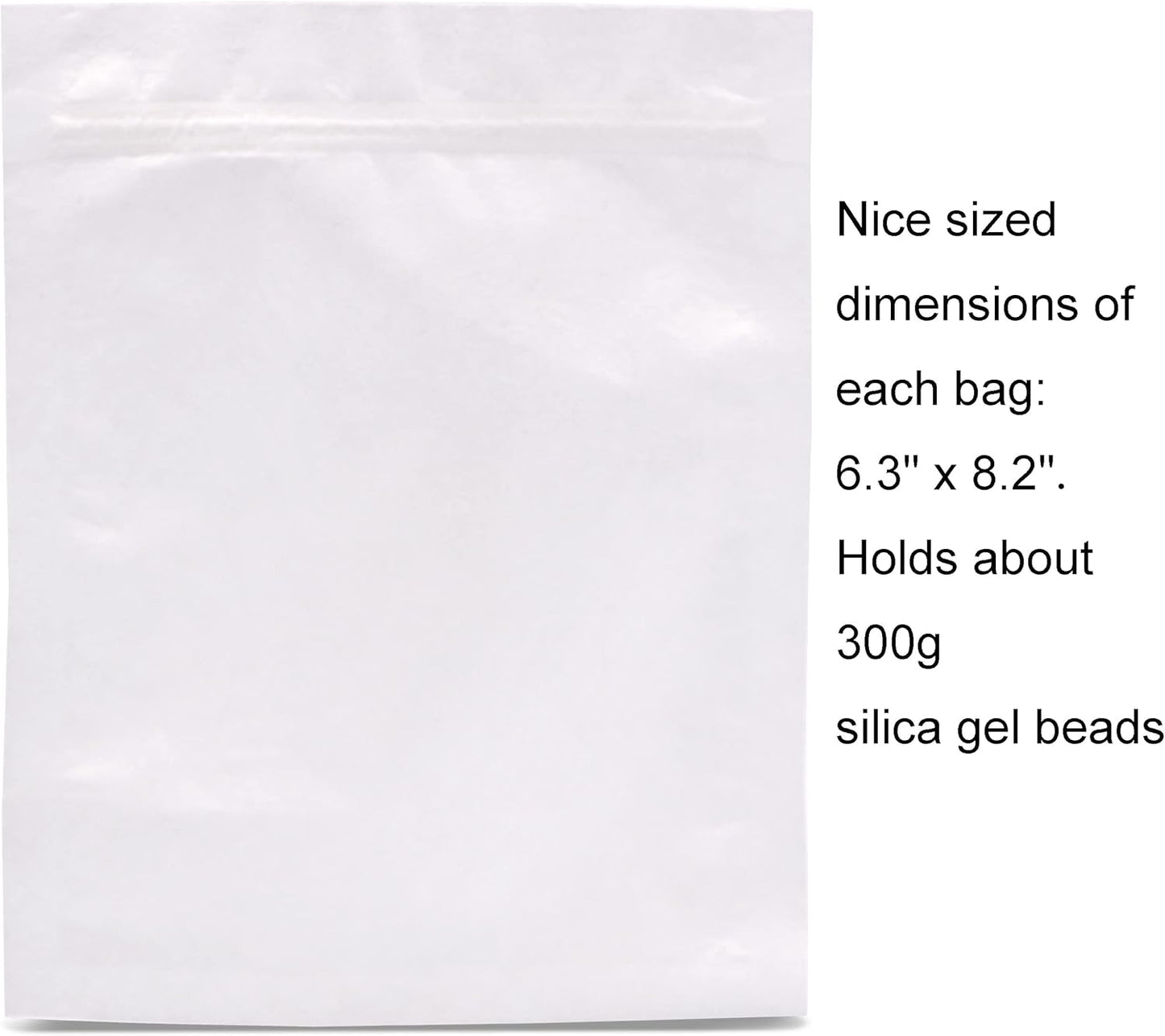30 Packs Breathable Paper Bags, 6.3 by 8.2 Inch Zip Lock Storage Bags,for Storage, Silica Gel Beads, Desiccant, Jewelry, Samples
