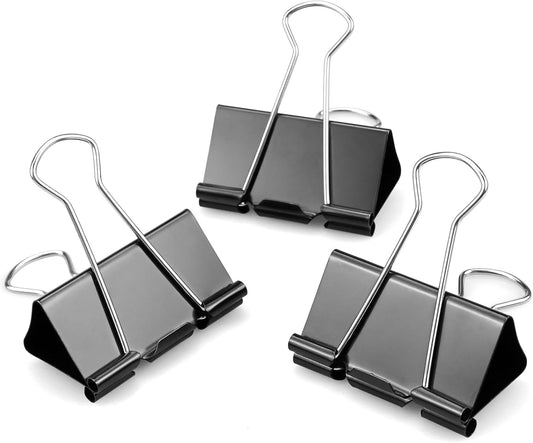 60 Pack Large Binder Clips 1.6 Inch Binder Paper Clip Big Paper Clamps for Office, School, Home