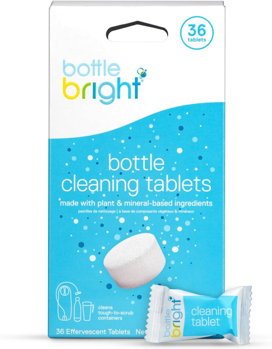 Bottle Bright - Clean Stainless Steel, Thermos, Tumbler, Insulated and Reusable Water Bottles – Cleaning Tablets are Easy and Safe to Use